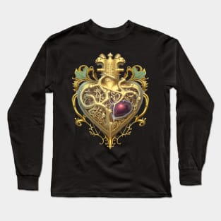 Golden Royal Heart Long Sleeve T-Shirt